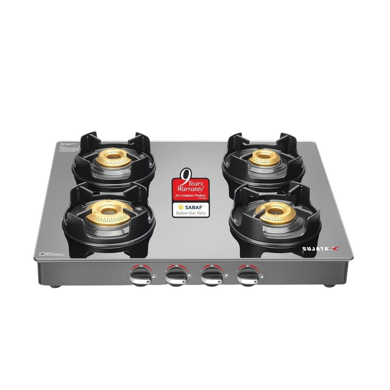 Sujata Deluxe Gas Stove Manual Ignition | 9 Years Warranty | Jumbo Brass Burner | ISI Certified-2