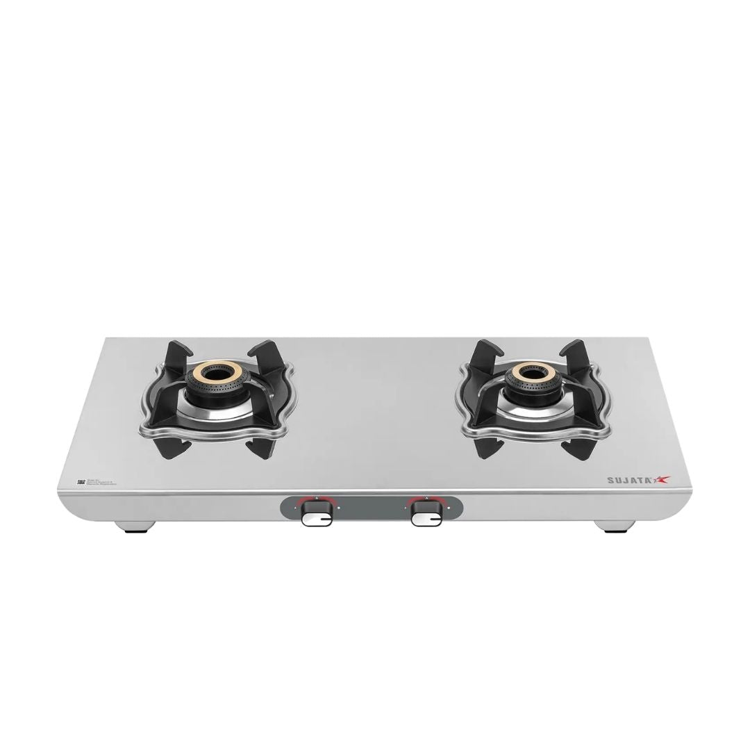 Sujata Sterno Gas Stove | Manual ignition | 9 Years Warranty | Durable Stainless Steel Body