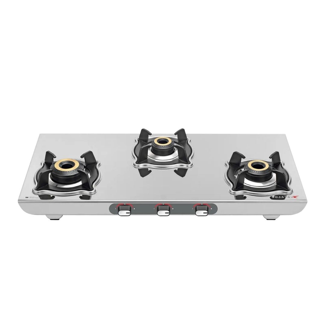 Sujata Sterno Gas Stove | Manual ignition | 9 Years Warranty | Durable Stainless Steel Body