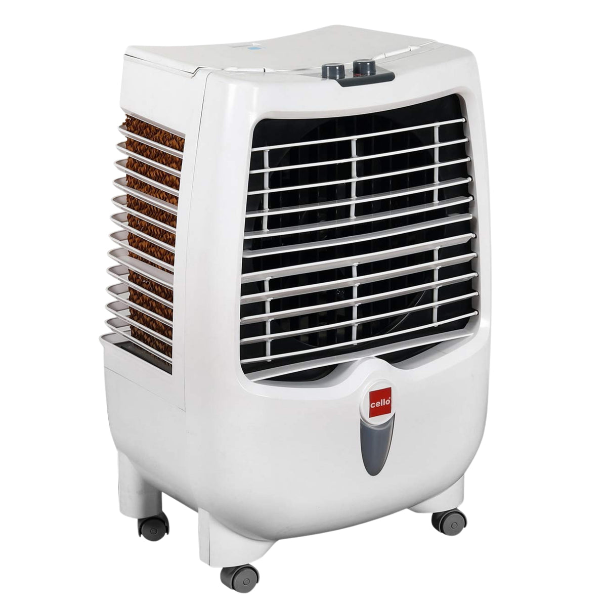 Cello Gem 35 Air Cooler | White | 35 Litres | 3 Side Honey Comb | High Air Delivery