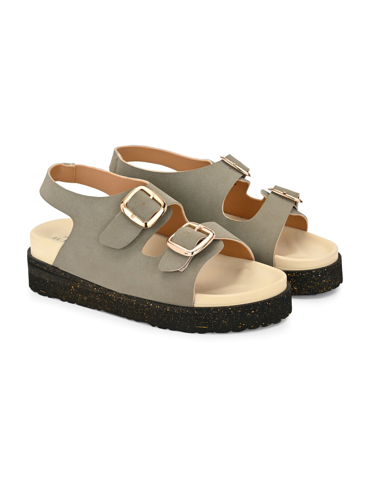 El Paso Buckles Platform Sandals-2