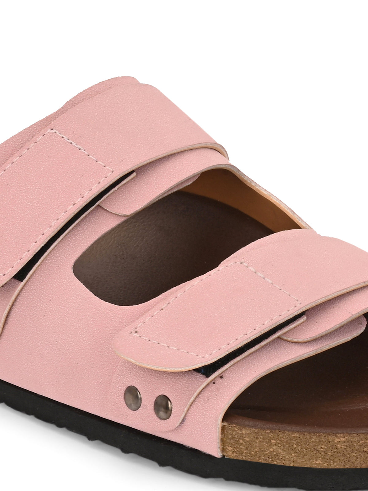 El Paso Women Velcro One Toe Flats-13