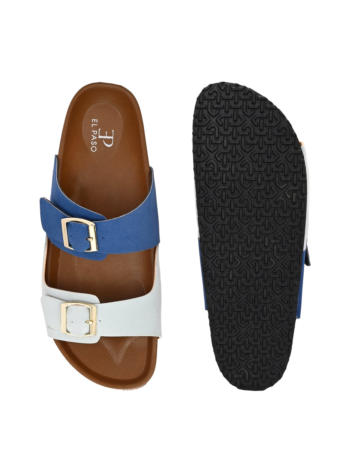 El Paso Women One Toe Flats with Buckles-14