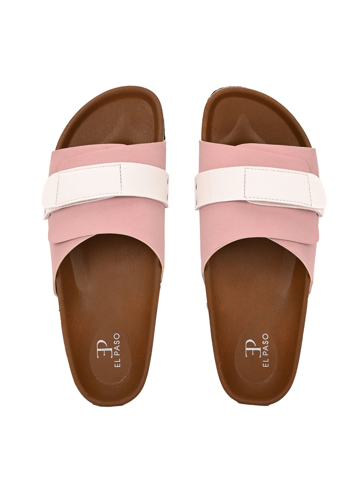 El Paso Women Colourblocked Open Toe Velcro Flats-7