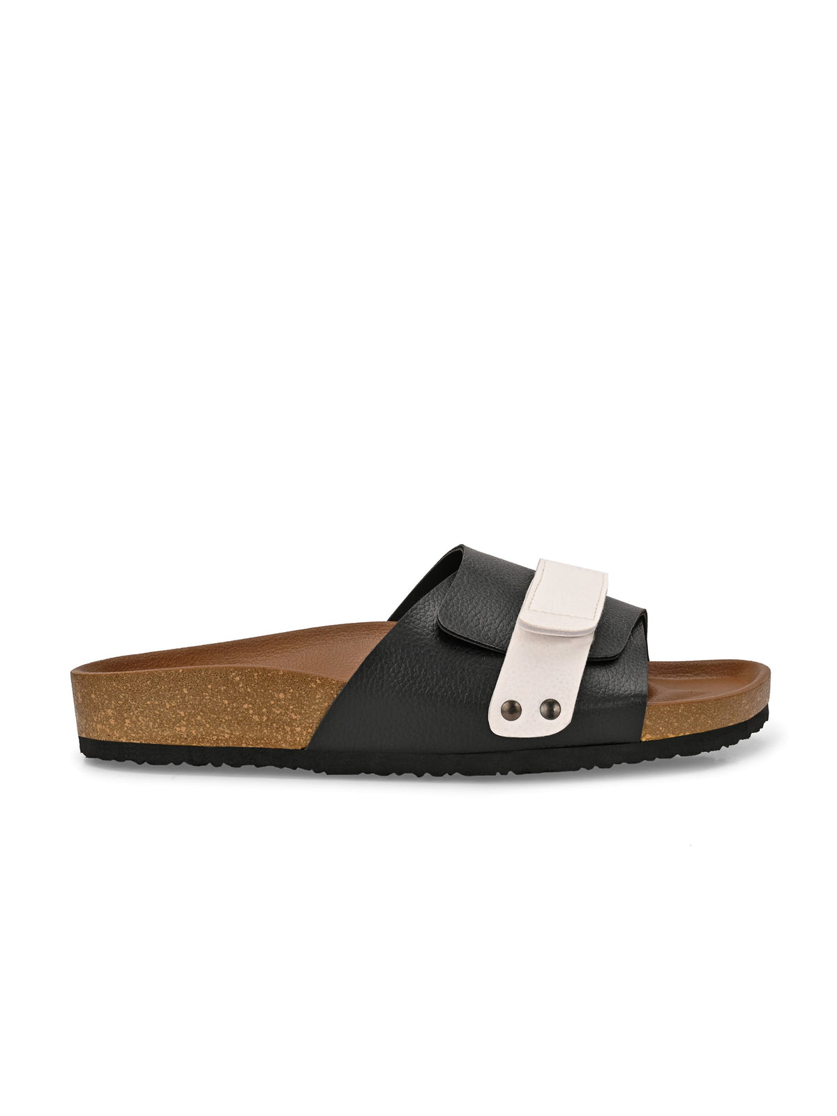 El Paso Women Colourblocked Open Toe Velcro Flats-10