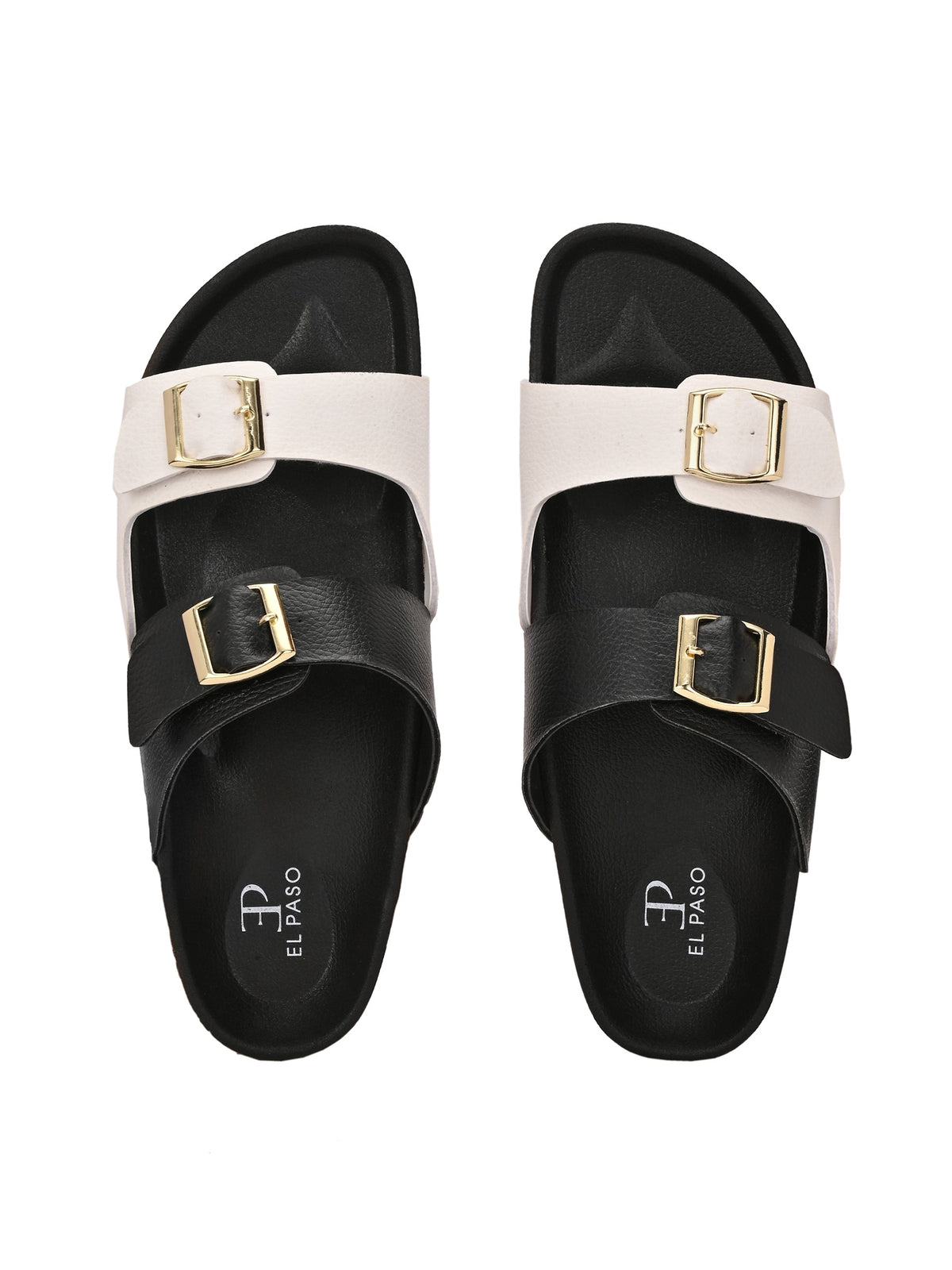 El Paso Women One Toe Flats with Buckles-7