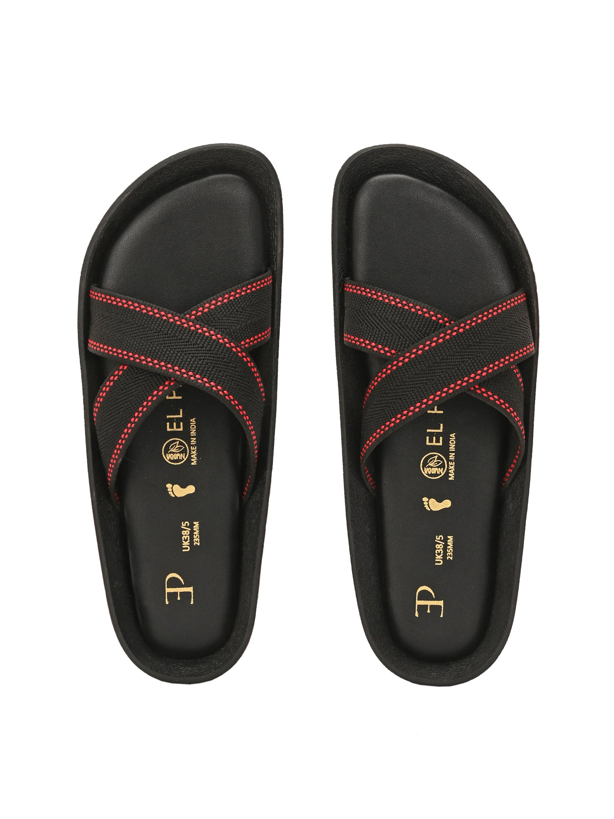 El Paso Women Woven Design Slip-On Open Toe Flats-7