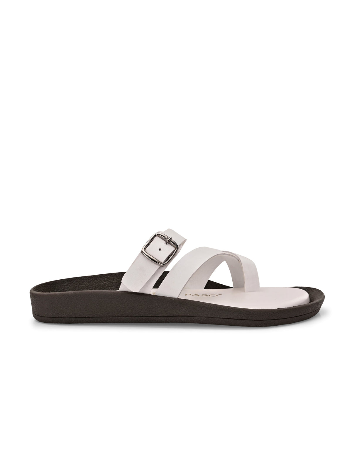 Women One Toe Flats with Buckle-3