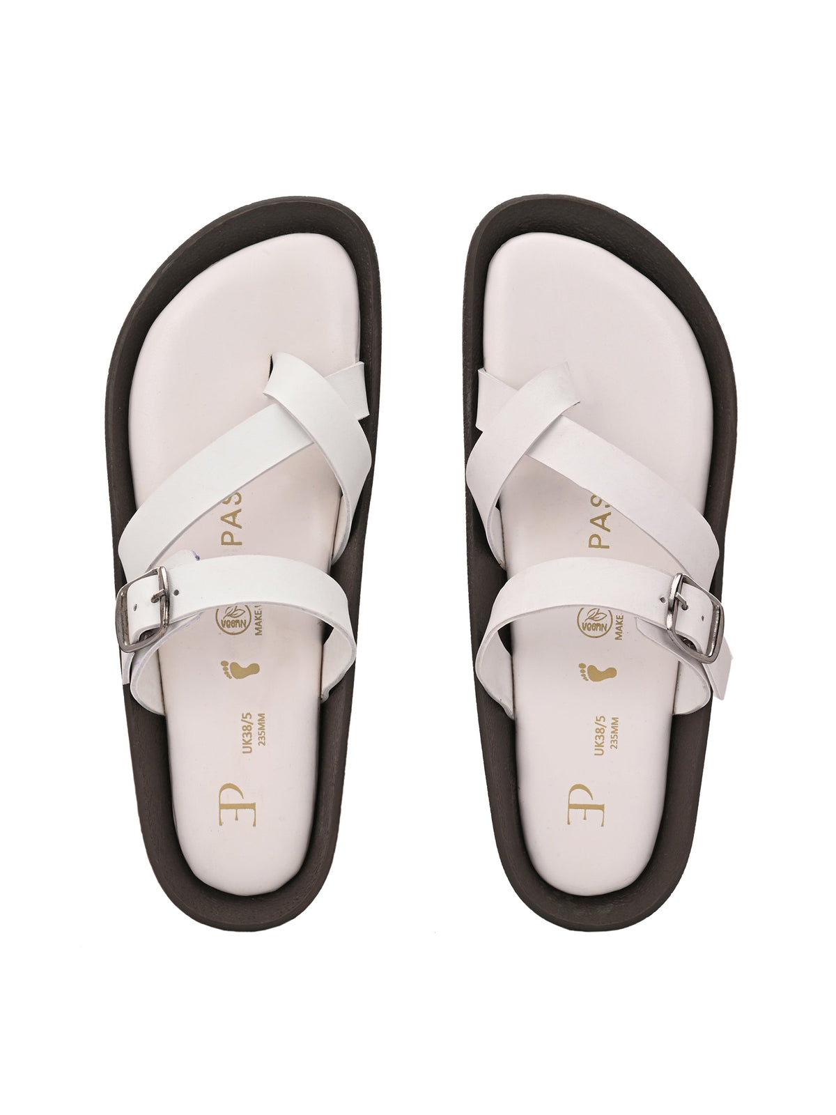 Women One Toe Flats with Buckle-7