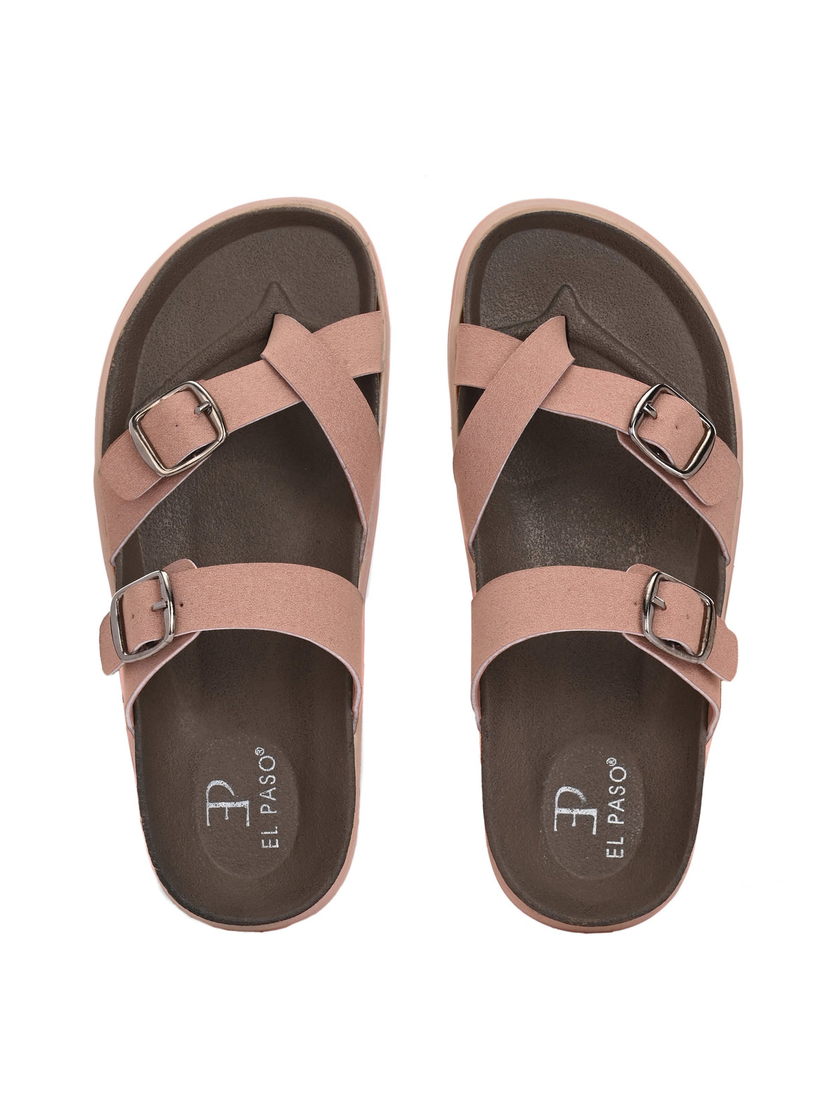 El Paso Women One Toe Slip-On Flats-6