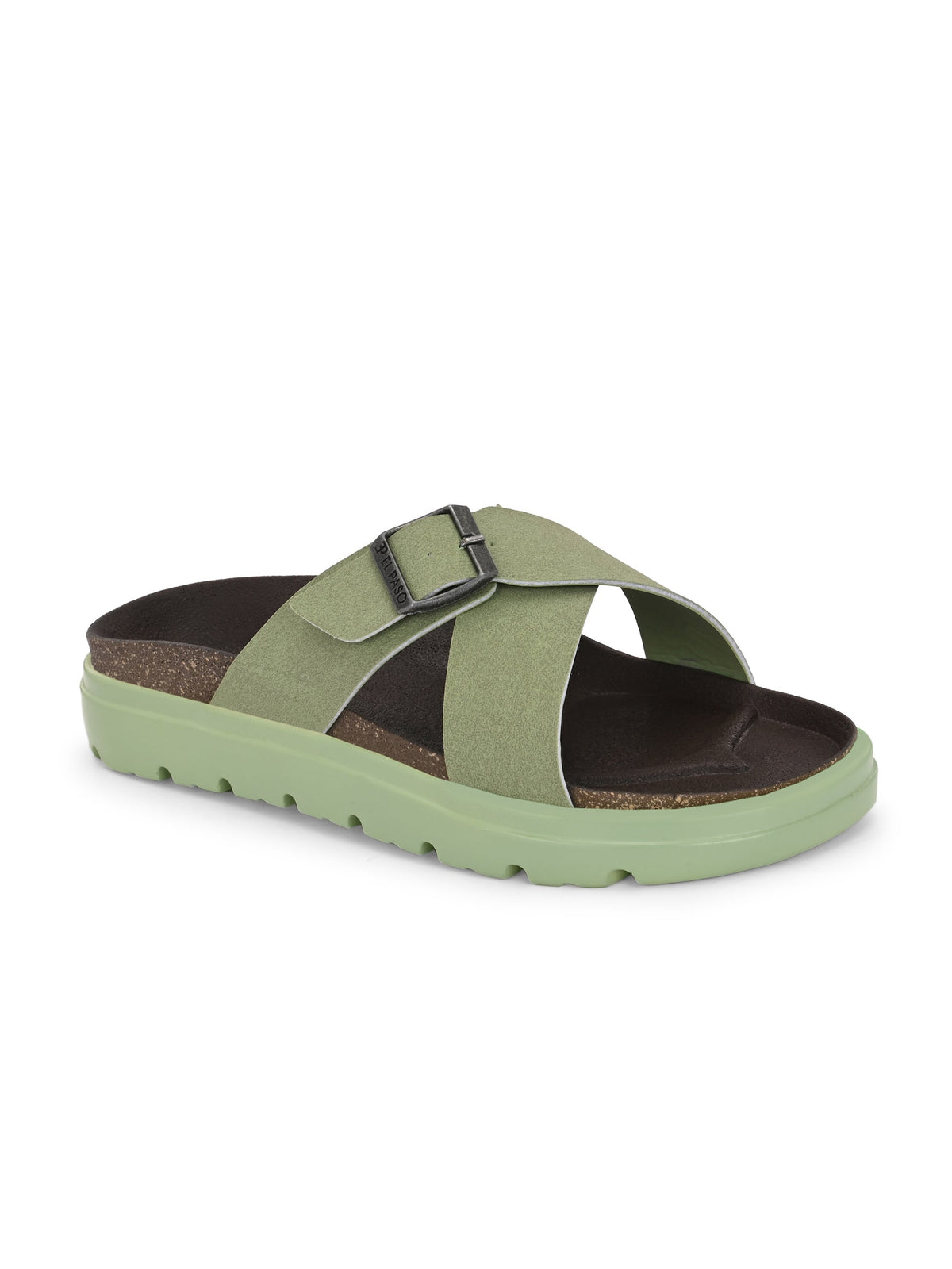 El Paso Women Open Toe Flats with Buckles-17