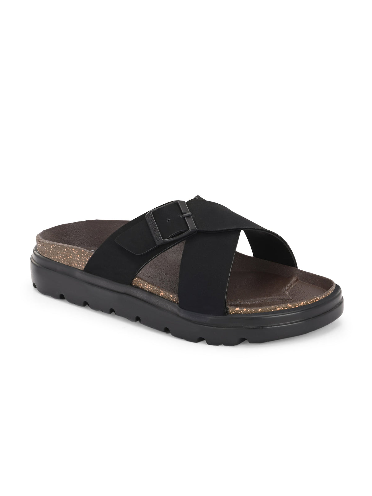 El Paso Women Open Toe Flats with Buckles-1