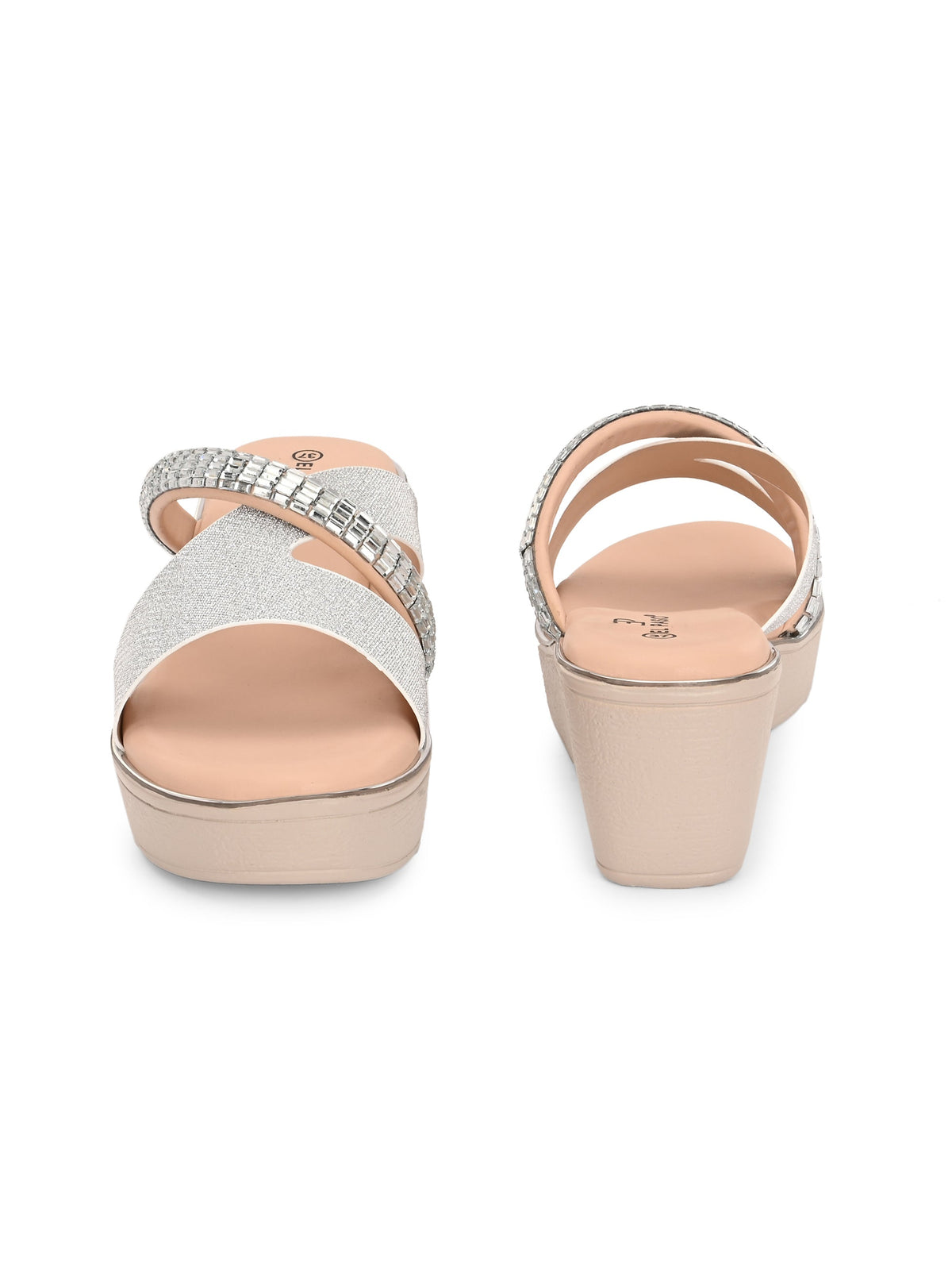 El Paso Women Embellished Comfort Heel Sandals-4