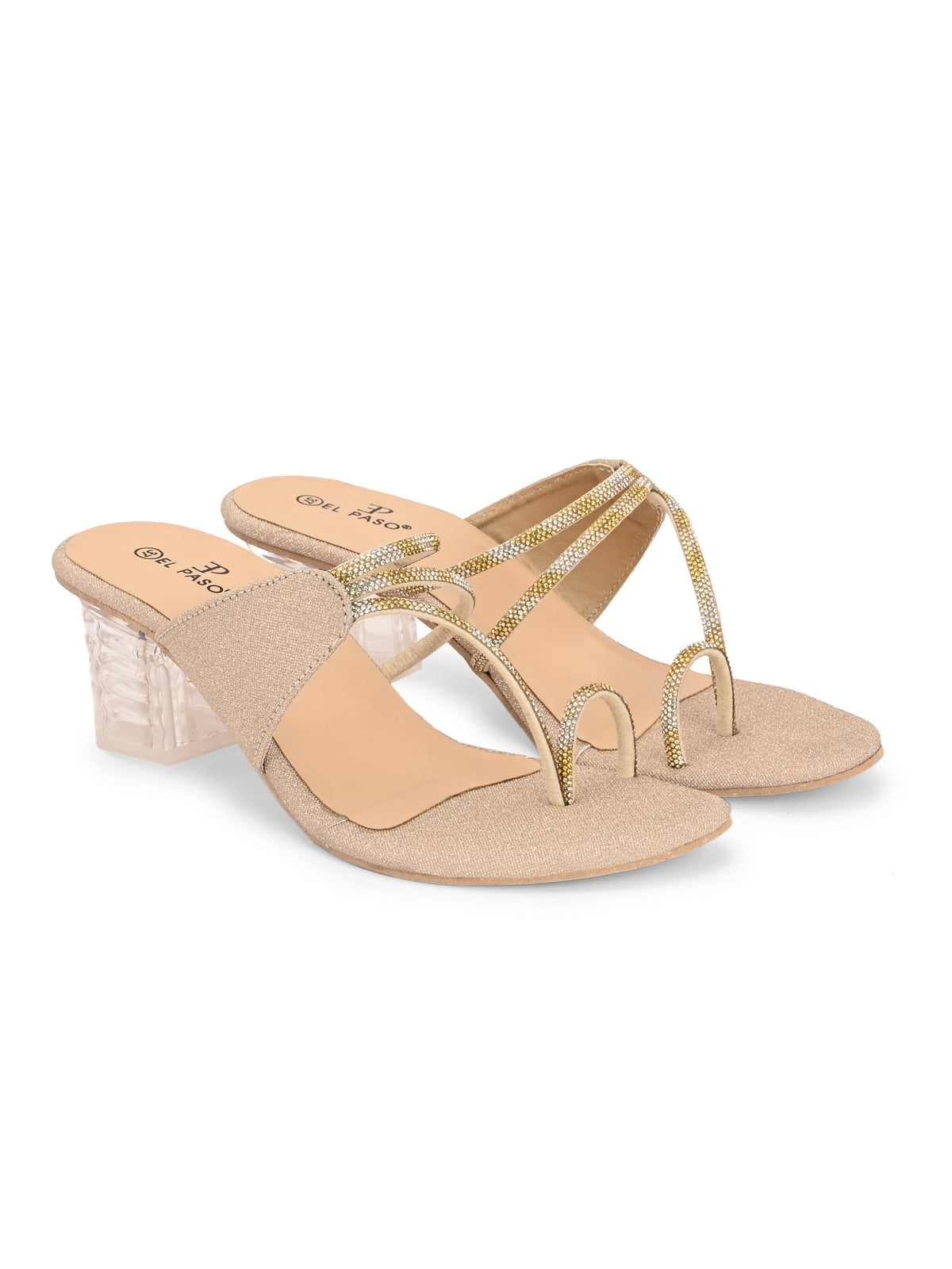 El Paso Women Open Toe Block Heel Sandals-7
