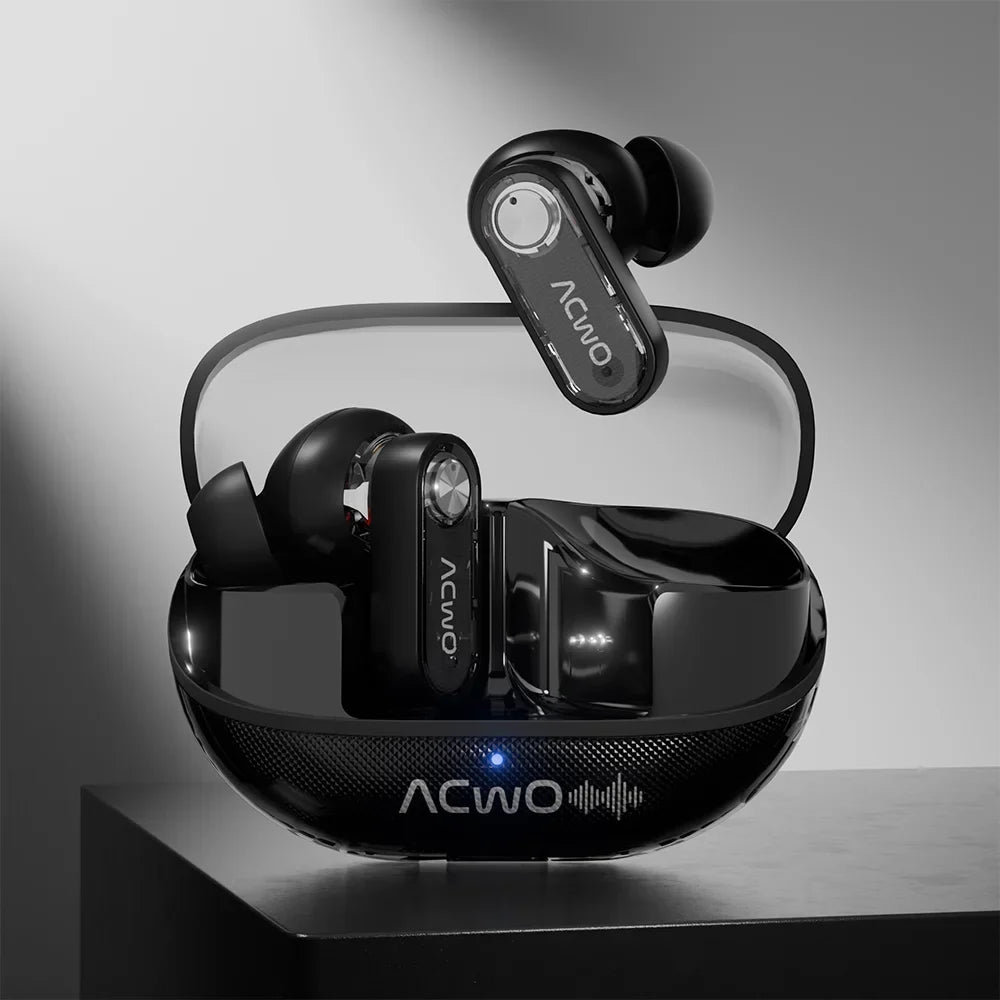 DwOTS 777 earbuds with 50dB hybrid ANC, advanced 6-mic AI-ENC technology and transparency mode