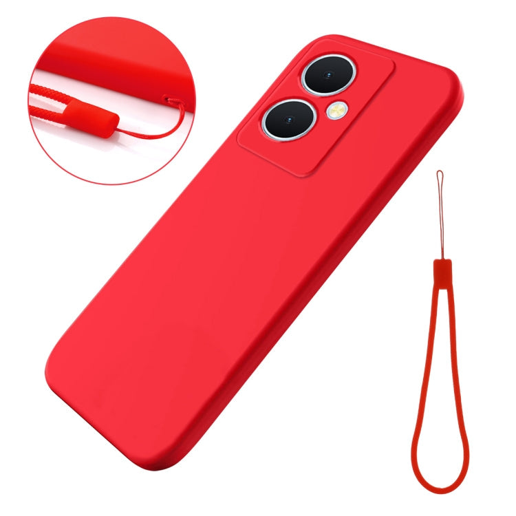 Solid Color Liquid Silicone Dropproof Full Coverage Phone Case, For vivo Y77t 5G-2