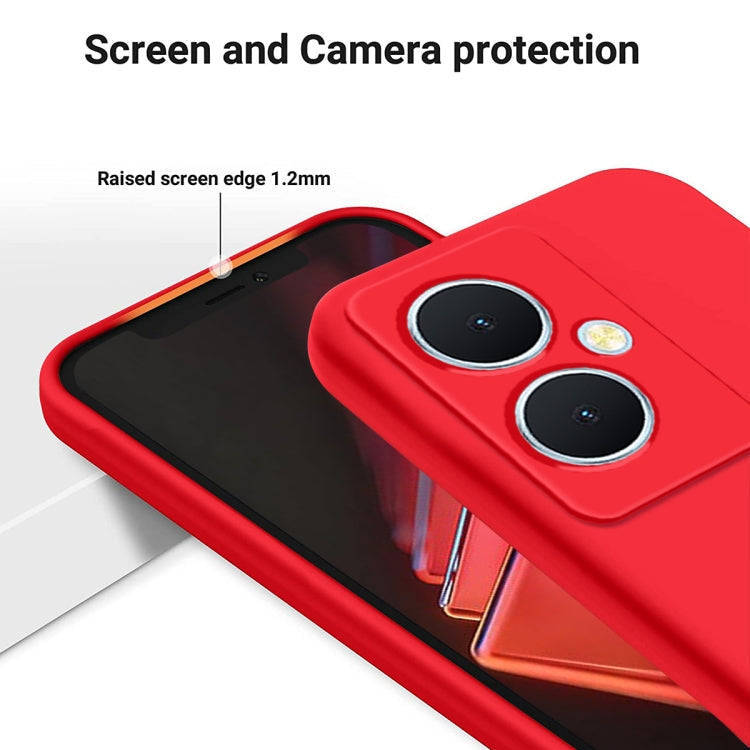 Solid Color Liquid Silicone Dropproof Full Coverage Phone Case, For vivo Y77t 5G-4