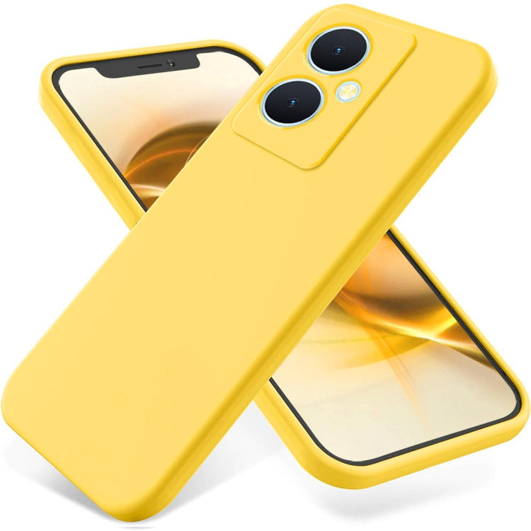 Solid Color Liquid Silicone Dropproof Full Coverage Phone Case, For vivo Y77t 5G-8