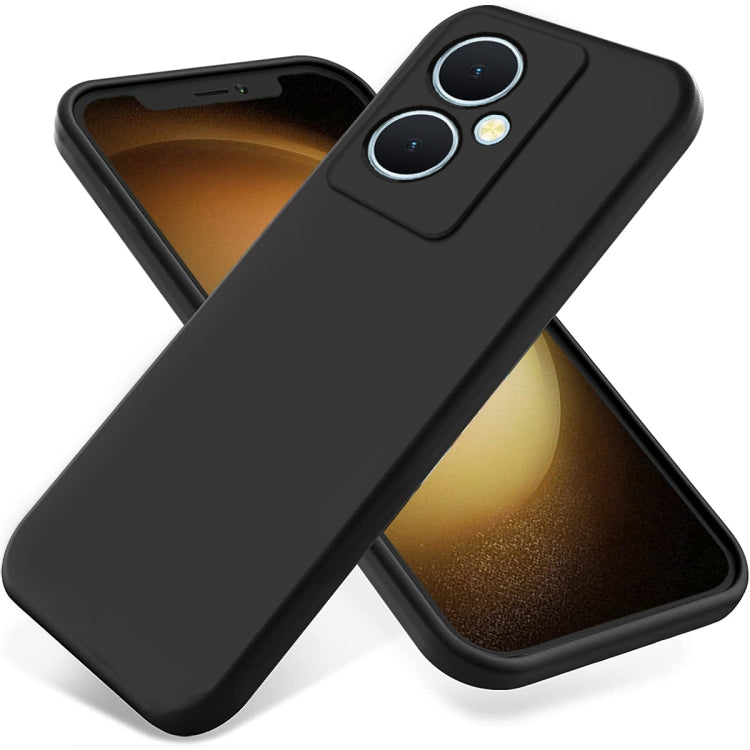 Solid Color Liquid Silicone Dropproof Full Coverage Phone Case, For vivo Y77t 5G-9