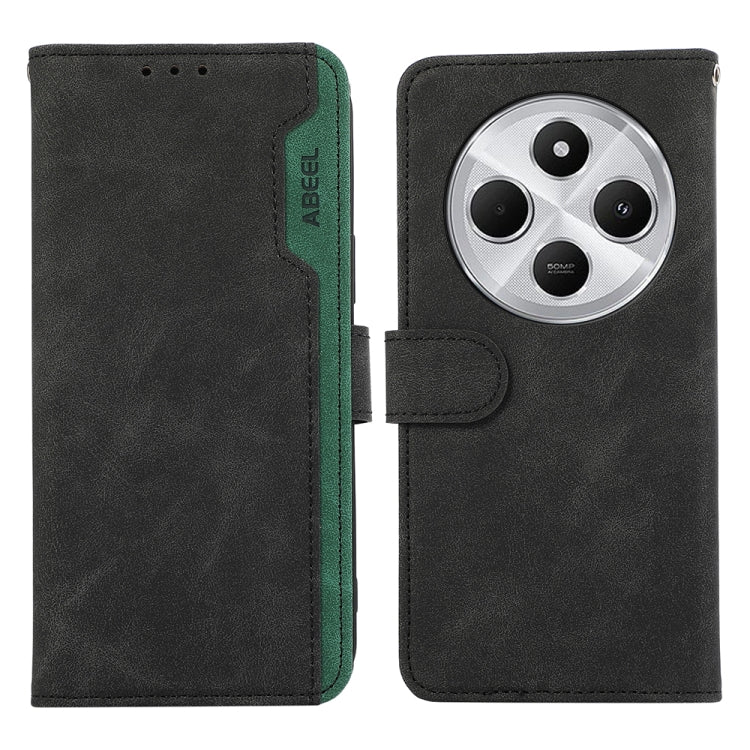 ABEEL Color Block Magnetic RFID Leather Phone Case, For Redmi Turbo 4 Pro, For Redmi Turbo 4, For Redmi 14C 4G-23