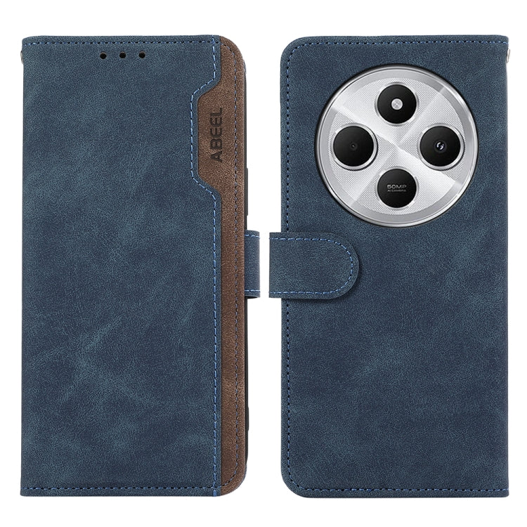ABEEL Color Block Magnetic RFID Leather Phone Case, For Redmi Turbo 4 Pro, For Redmi Turbo 4, For Redmi 14C 4G-24