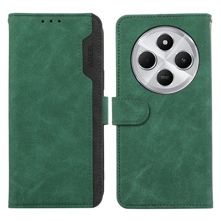 ABEEL Color Block Magnetic RFID Leather Phone Case, For Redmi Turbo 4 Pro, For Redmi Turbo 4, For Redmi 14C 4G-25