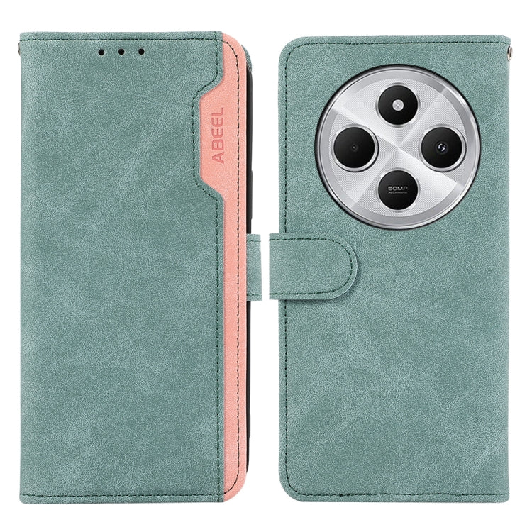 ABEEL Color Block Magnetic RFID Leather Phone Case, For Redmi Turbo 4 Pro, For Redmi Turbo 4, For Redmi 14C 4G-26