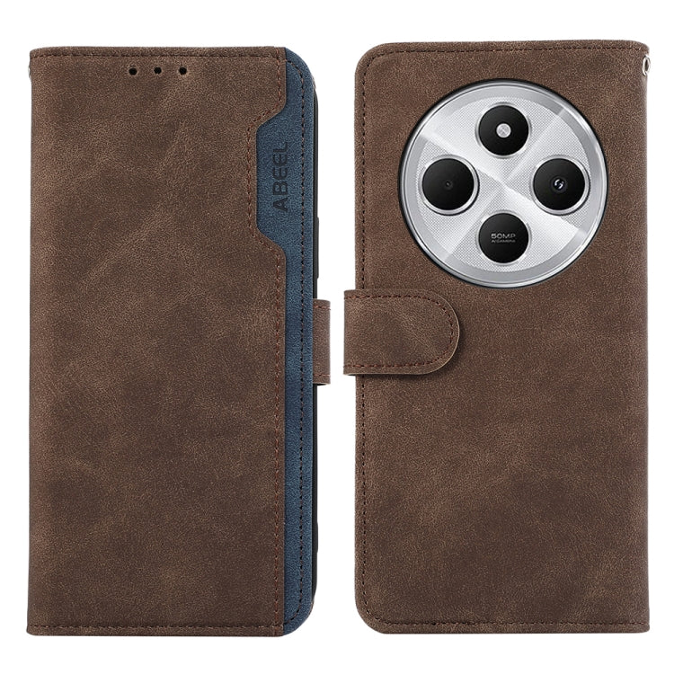 ABEEL Color Block Magnetic RFID Leather Phone Case, For Redmi Turbo 4 Pro, For Redmi Turbo 4, For Redmi 14C 4G-27