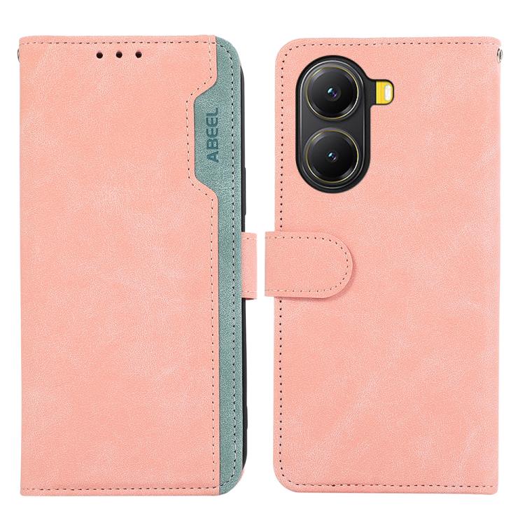 ABEEL Color Block Magnetic RFID Leather Phone Case, For Redmi Turbo 4 Pro, For Redmi Turbo 4, For Redmi 14C 4G-16