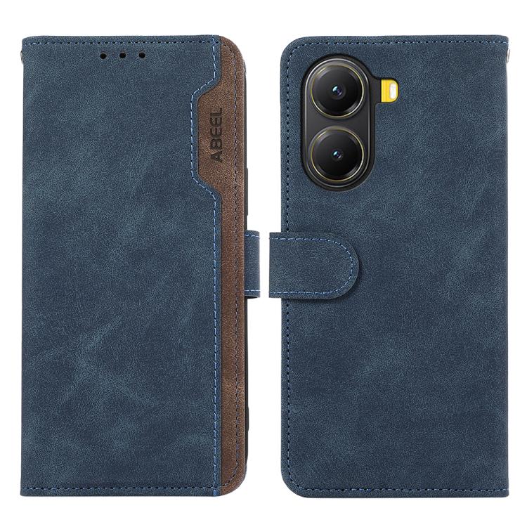 ABEEL Color Block Magnetic RFID Leather Phone Case, For Redmi Turbo 4 Pro, For Redmi Turbo 4, For Redmi 14C 4G-18