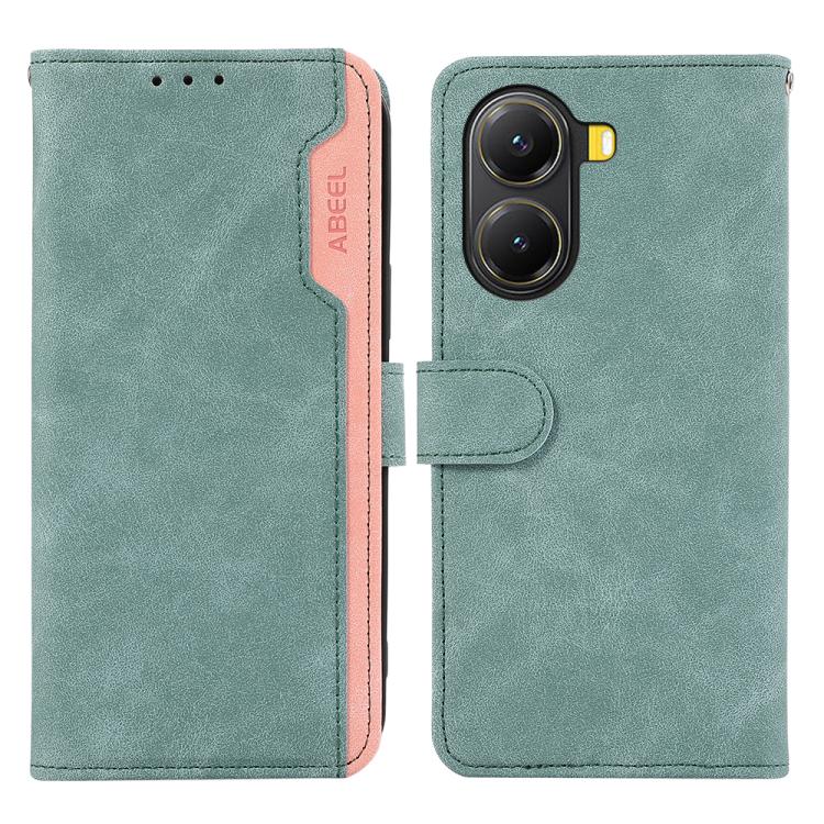 ABEEL Color Block Magnetic RFID Leather Phone Case, For Redmi Turbo 4 Pro, For Redmi Turbo 4, For Redmi 14C 4G-20