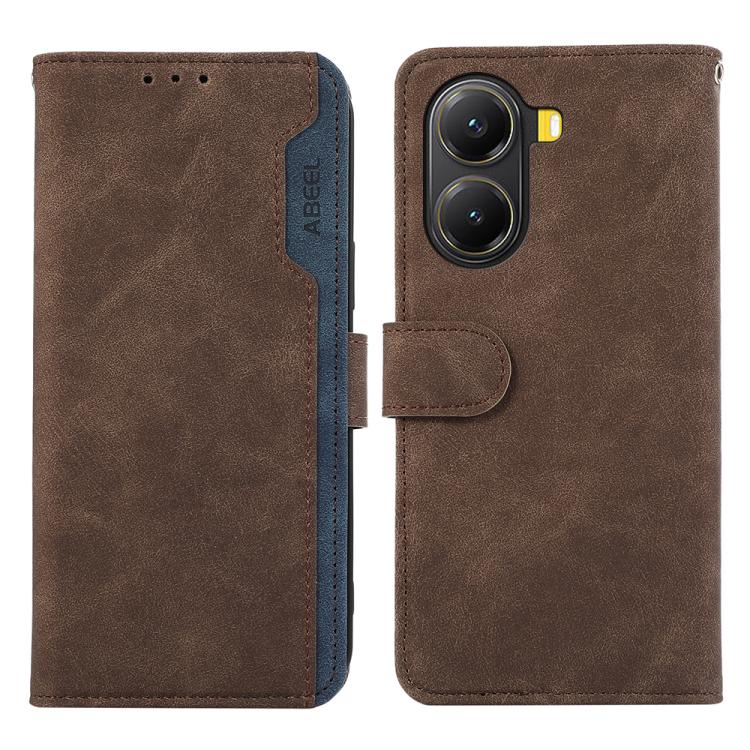 ABEEL Color Block Magnetic RFID Leather Phone Case, For Redmi Turbo 4 Pro, For Redmi Turbo 4, For Redmi 14C 4G-21