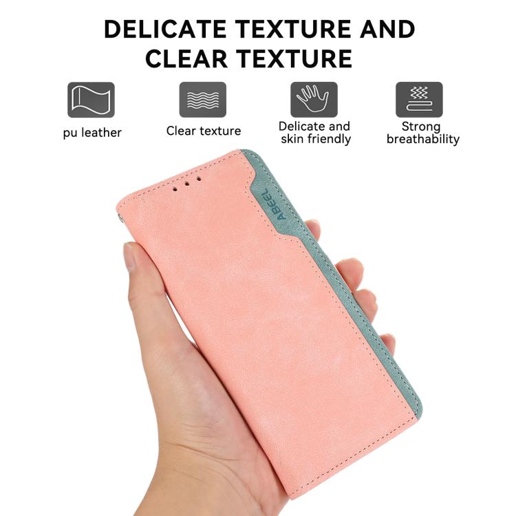ABEEL Color Block Magnetic RFID Leather Phone Case, For Redmi Turbo 4 Pro, For Redmi Turbo 4, For Redmi 14C 4G-4