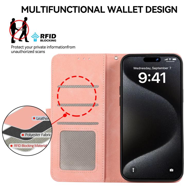 ABEEL Color Block Magnetic RFID Leather Phone Case, For Redmi Turbo 4 Pro, For Redmi Turbo 4, For Redmi 14C 4G-7