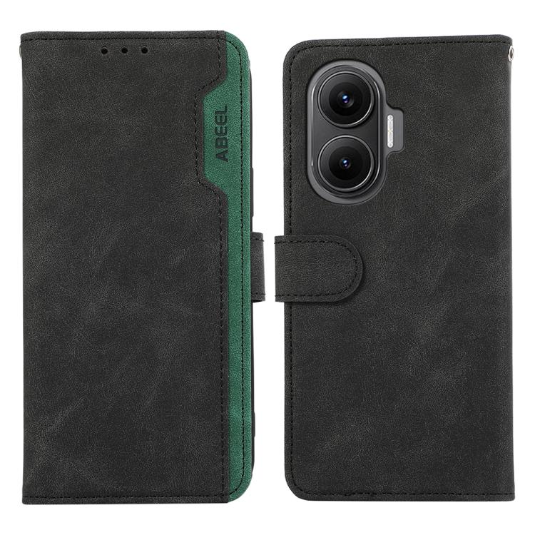 ABEEL Color Block Magnetic RFID Leather Phone Case, For Redmi Turbo 4 Pro, For Redmi Turbo 4, For Redmi 14C 4G-11