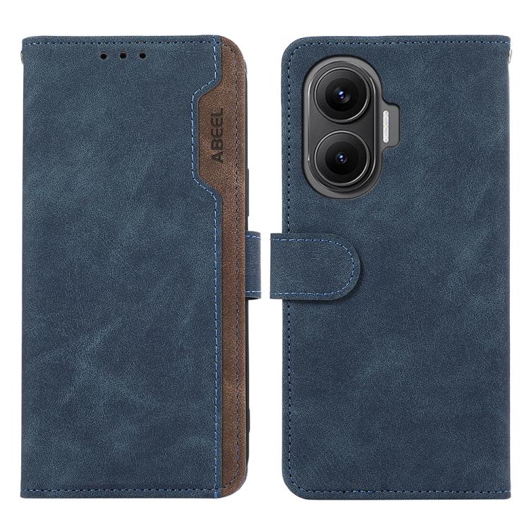 ABEEL Color Block Magnetic RFID Leather Phone Case, For Redmi Turbo 4 Pro, For Redmi Turbo 4, For Redmi 14C 4G-12