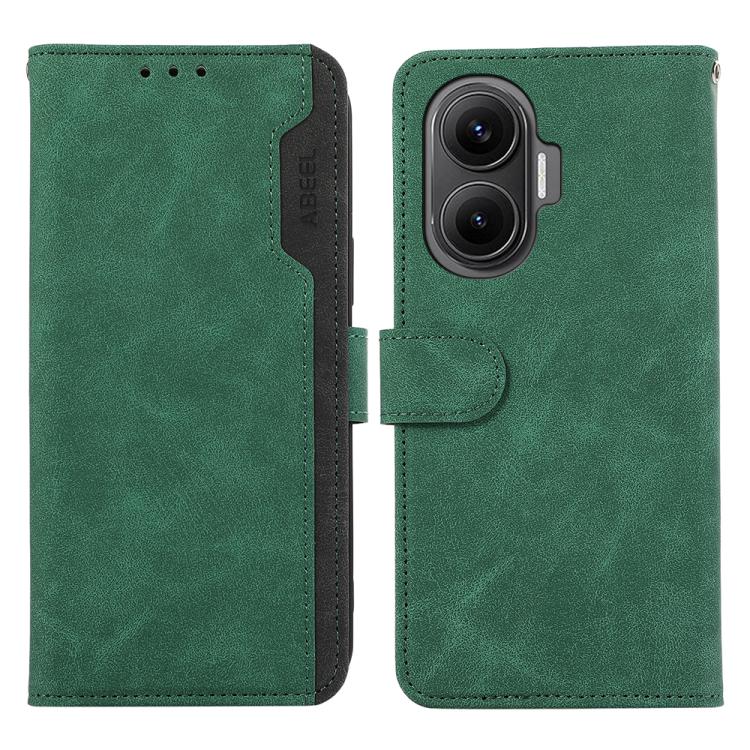 ABEEL Color Block Magnetic RFID Leather Phone Case, For Redmi Turbo 4 Pro, For Redmi Turbo 4, For Redmi 14C 4G-13