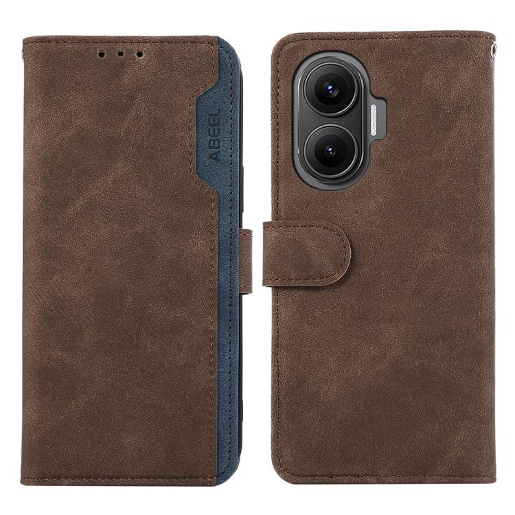 ABEEL Color Block Magnetic RFID Leather Phone Case, For Redmi Turbo 4 Pro, For Redmi Turbo 4, For Redmi 14C 4G-15