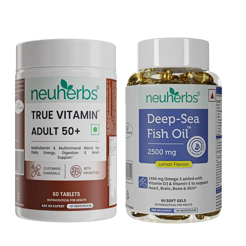 NEUHERBS DEEP SEA FISH OIL 2500MG WITH VITAMIN D3 60 SOFTGEL