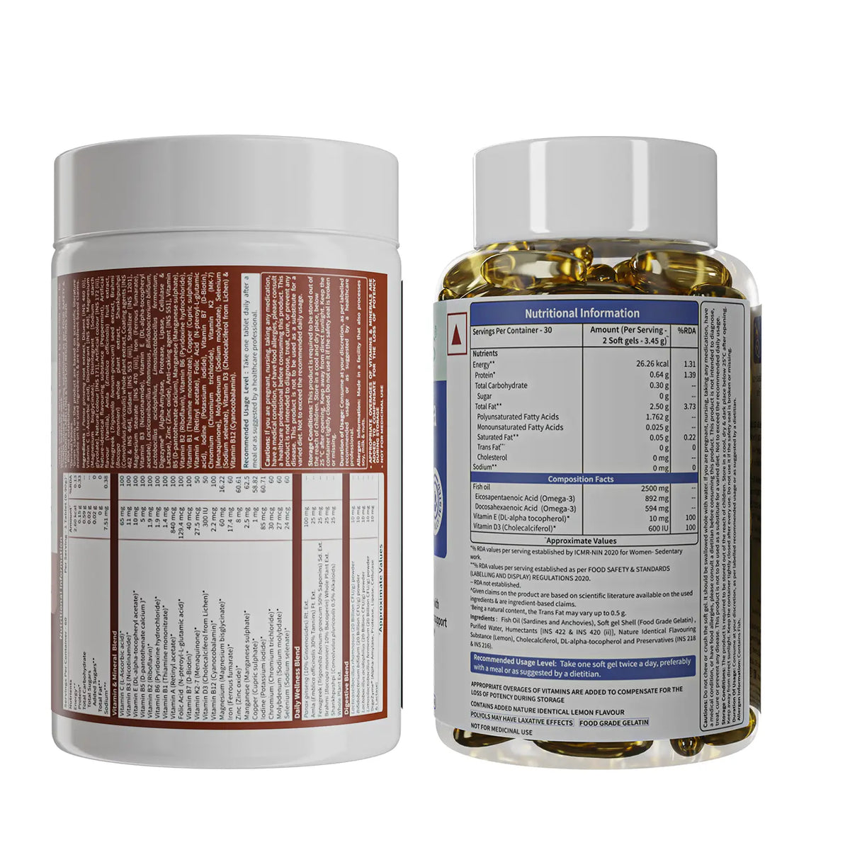 NEUHERBS DEEP SEA FISH OIL 2500MG WITH VITAMIN D3 60 SOFTGEL