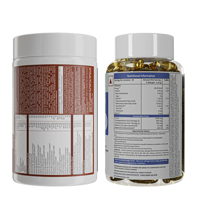 NEUHERBS DEEP SEA FISH OIL 2500MG WITH VITAMIN D3 60 SOFTGEL