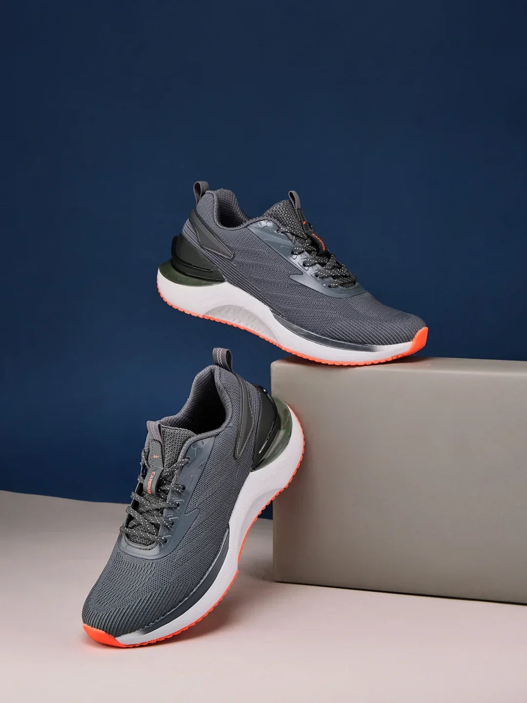 Campus Gloam Men's Running Shoes - Dark Grey / Orange