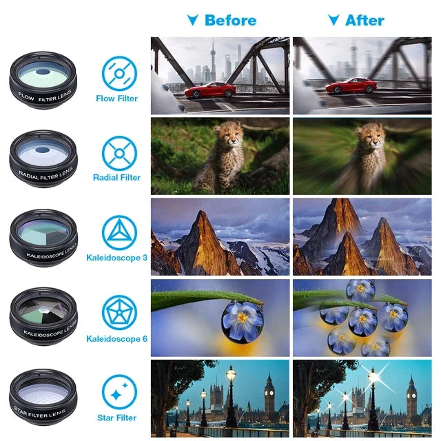APEXEL 10 in 1 Combo Pack 22X Mobile Zoom Lens, Fisheye lens, Wide Angle, Macro, and Filters Combo engnew29 engnew55 Filters Fisheye Macro Wide Angle Zoom - APEXEL INDIA - Mobile Lens - Mobile Camera Lens - Cellphone Accessories - Phone Lens - Smartphone Lens