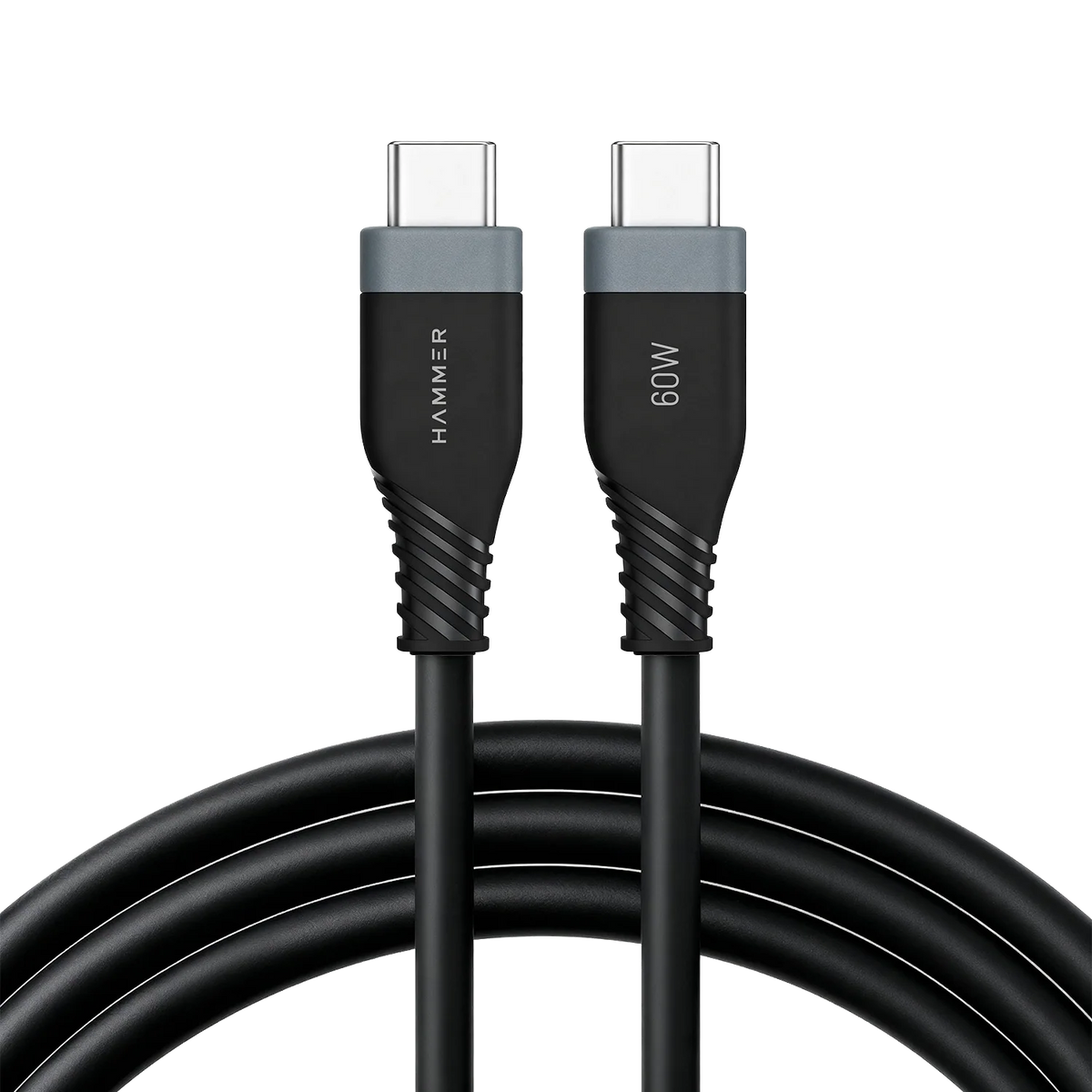 60W Silicone Type C to Type C Cable 
