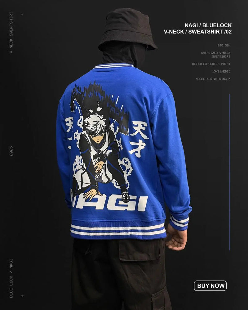 NAGI / BLUE LOCK / V-NECK SWEATSHIRT ZAMS