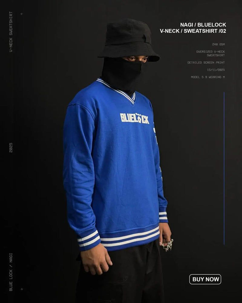 NAGI / BLUE LOCK / V-NECK SWEATSHIRT ZAMS