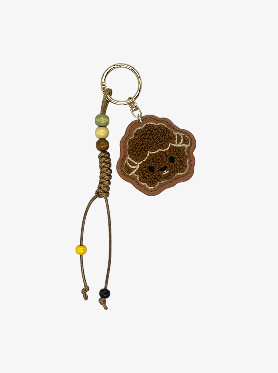 Brown Embroidered Sheep Charm-1