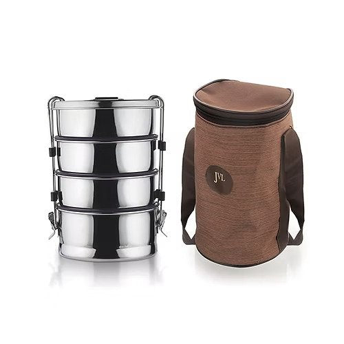 JVL ROUND LEAK PROOF TIFFIN CARRIER QUADRUPLE BIG
