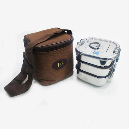 JVL SQUARE LEAK PROOF LUNCH BOX TRIPLE BIG