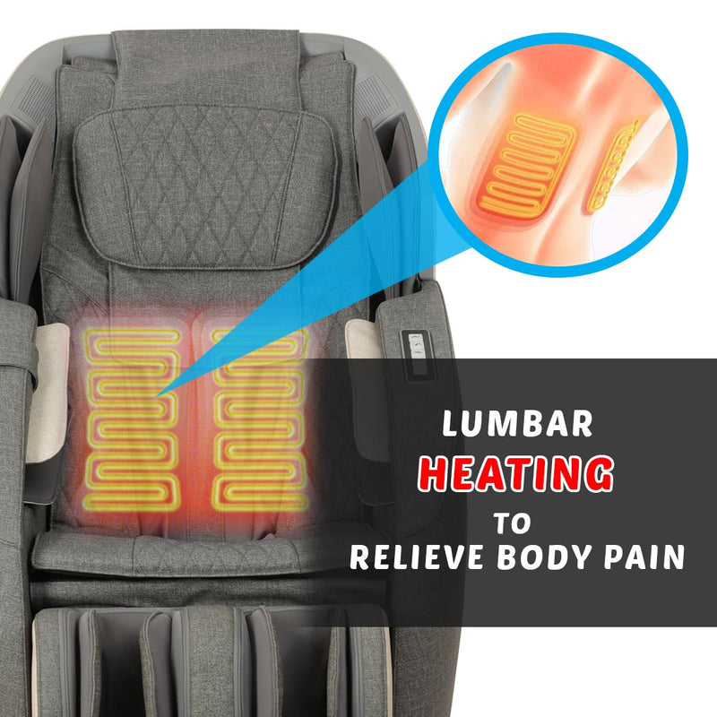 JSB MZ14 Full Body Recliner Massage Chair For Home 3D Zero Gravity (Beige)-3